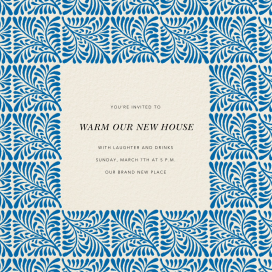 Woodblock - Housewarming Invitation by Oscar de la Renta