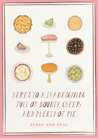 Nine Pies - Thanksgiving Card by Mr. Boddington's Studio