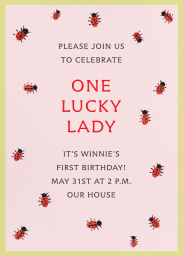 Leisurely Ladybugs - Birthday Invitation by Mr. Boddington's Studio