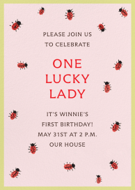 Leisurely Ladybugs - First Birthday Invitation by Mr. Boddington's Studio