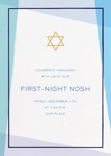 Tekhelet - Hanukkah Invitation by Paperless Post