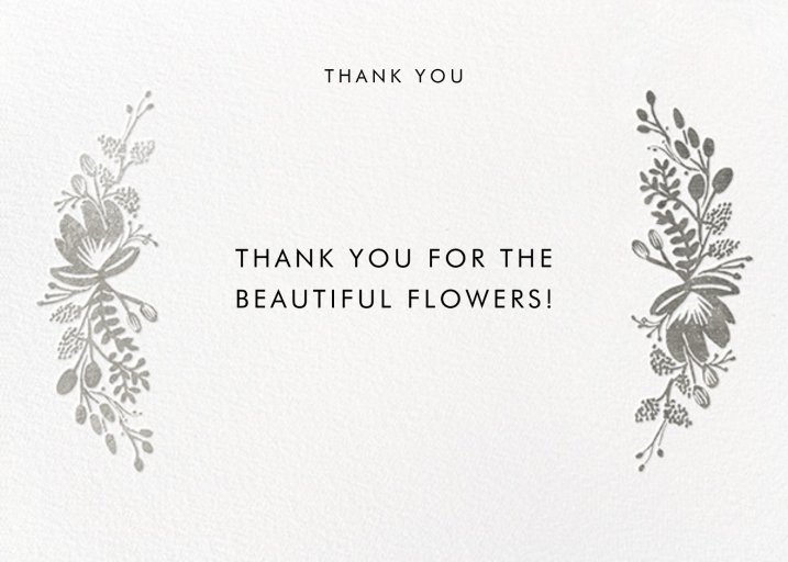 Floral Silhouette (Stationery) - Wedding Thank You Card by Rifle Paper Co.