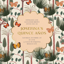 Butterfly Forest - Quinceañera Invitation by Jungalow