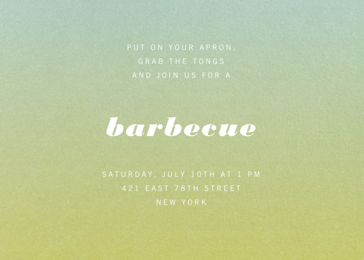 Gradient Full Horizontal - BBQ Invitation by Paperless Post