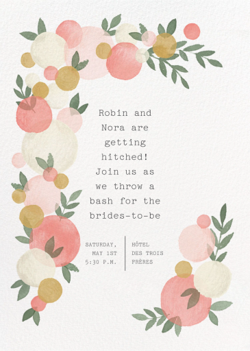 Watercolor Balloon Arch - Invitation by Paperless Post
