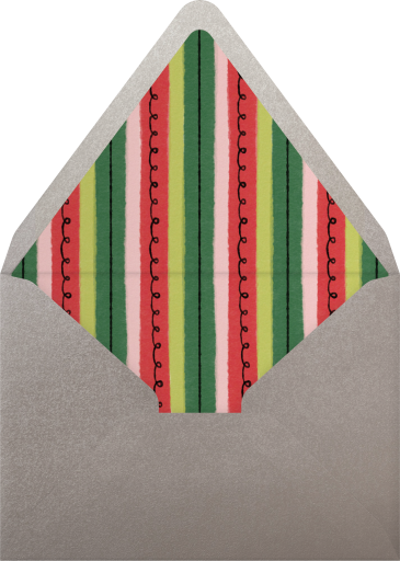 Doodle Ornament Holiday Card Envelope