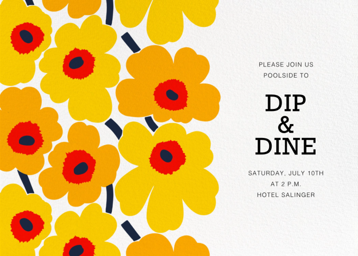 Unikko (Horizontal) - BBQ Invitation by Marimekko