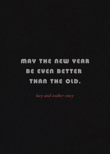 Golden Fireworks (Lesley Barnes) - New Year's Card by Red Cap Cards - Back