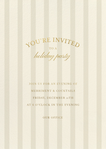 Merry Stripes - Corporate Holiday Party Invitation by Sugar Paper
