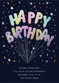 Mylar Birthday Balloons - Birthday Invitation by Rifle Paper Co.