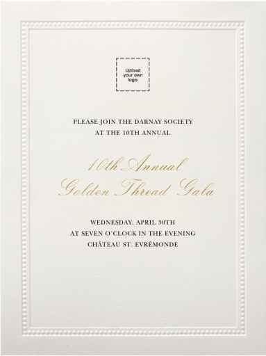 Corinthian Embossed Border - Fundraiser Invitation by Paperless Post