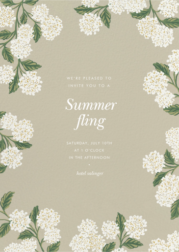 Framed Hydrangea - Party Invitation by Rifle Paper Co.