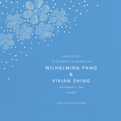 Blossoms on Tulle I Save The Date by Oscar de la Renta