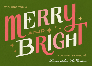 Bright Holiday - Christmas Card by Paperless Post