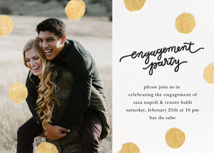 Big Dot Engagement (Photo) - Engagement Party Invitation by Sugar Paper