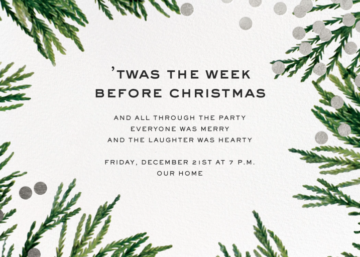 Confetti Branches - Holiday Party Invitation by kate spade new york