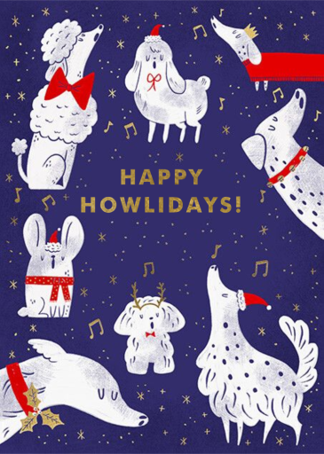 Happy Howlidays - Greeting - Greeting Card by Hello!Lucky