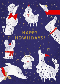 Happy Howlidays - Greeting - Holiday Card by Hello!Lucky