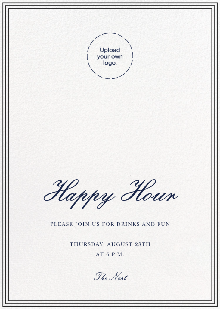 Lining Up Happy Hour Invitation Send online instantly RSVP tracking