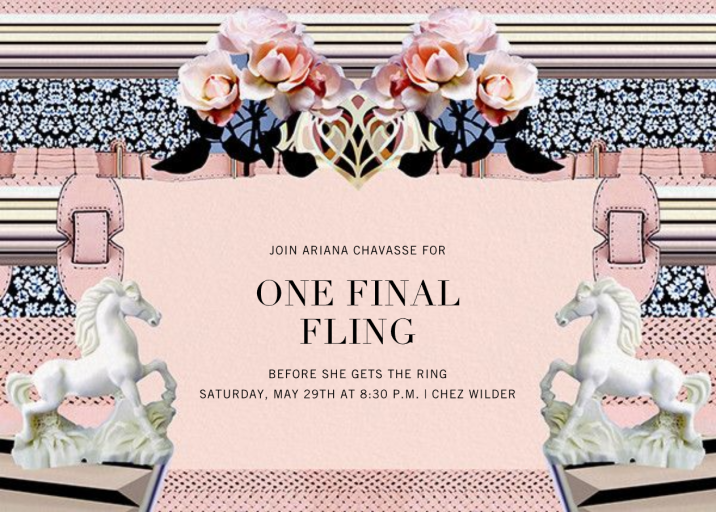 Powdy - Bachelorette Party Invitation by Mary Katrantzou