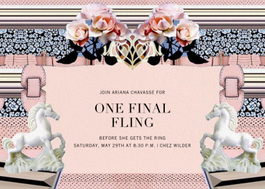 Powdy - Bachelorette Party Invitation by Mary Katrantzou