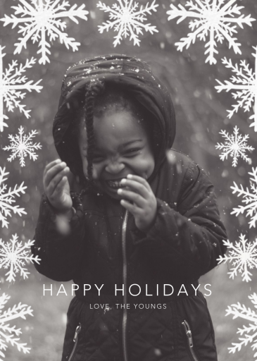 Silhouette Snowflakes - Holiday Card by Linda and Harriett