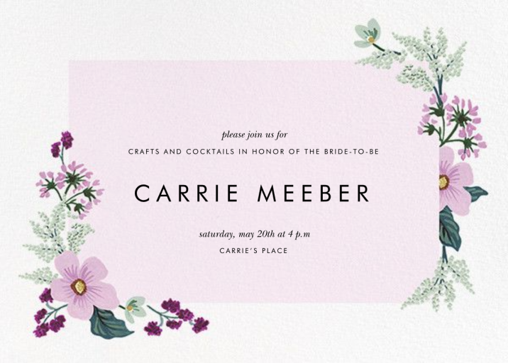 January Herbarium (Horizontal Invitation) - Bridal Shower Invitation by Rifle Paper Co.