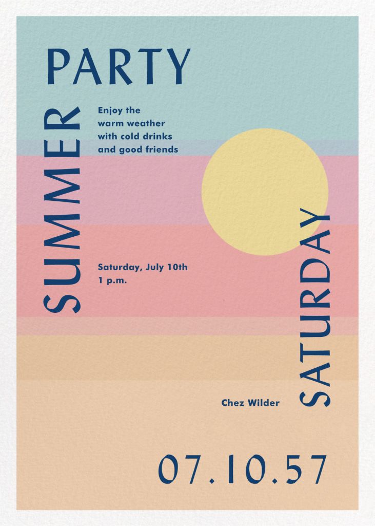 Sunset Stripes Invitation