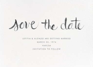 Watercolor Lettering - Save the Date by Linda and Harriett