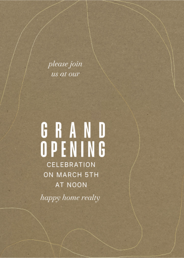 Drifting Lines - Business Event Invitation by Kelly Wearstler