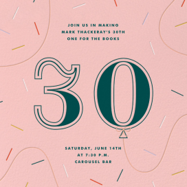 Balloon Drop - 30th Birthday Invitation by Paperless Post