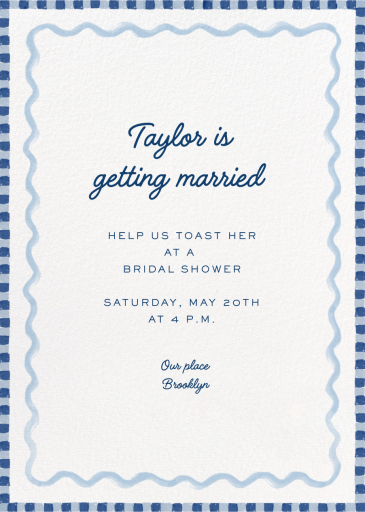 Stripes and Waves - Bridal Shower Invitation by Martha Stewart
