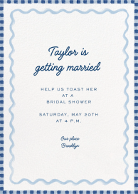 Stripes and Waves - Bridal Shower Invitation by Martha Stewart