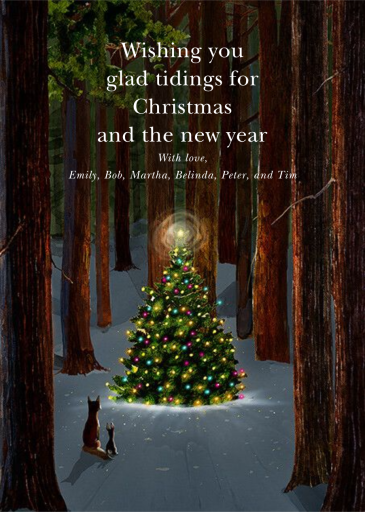 Glowing Evergreen - Christmas Card by Felix Doolittle