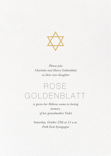 Guiding Star - Bris/Baby Naming Invitation by Paperless Post
