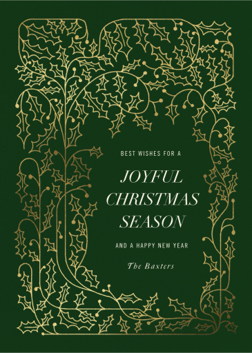Holly Forest - Christmas Card by Paperless Post