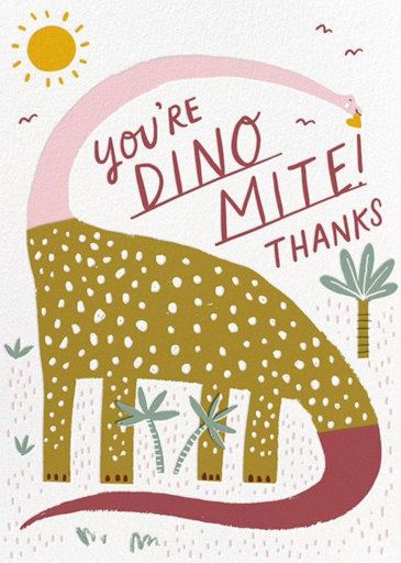 Dinos Might (Greeting) - Thank You Card by Hello!Lucky