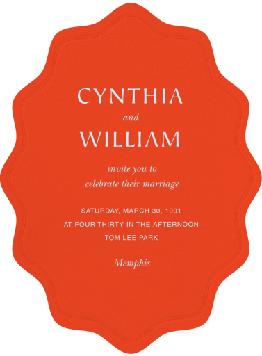Embossed Cutout - Wedding Invitation by Paperless Post