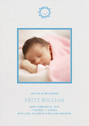 Square Frame - Vertical - Birth Announcement by Paperless Post