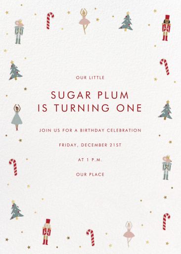 Nutcracker Holiday Motif Invitation