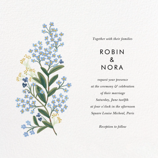 Forget-Me-Not - Wedding Invitation by Rifle Paper Co.
