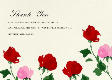 Rose (Thank You) - Thank You Card by kate spade new york