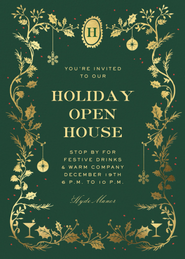 Winter Flourish - Christmas Party Invitation by Cheree Berry Paper & Design