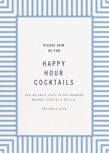 Seersucker Stripe - Happy Hour Invitation by kate spade new york