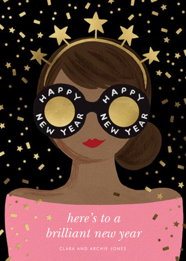 New Year Girl - New Year's Card by Rifle Paper Co.