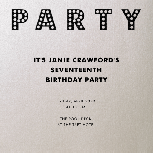 Marquee Lights - Birthday Invitation by Paperless Post