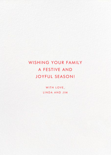 Kaleidoscopic Christmas (Greeting) - Christmas Card by Linda and Harriett - Back