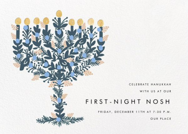 Floral Menorah (Invitation) by Rifle Paper Co.
