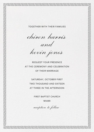 Meander - Wedding Invitation by jonathan_adler