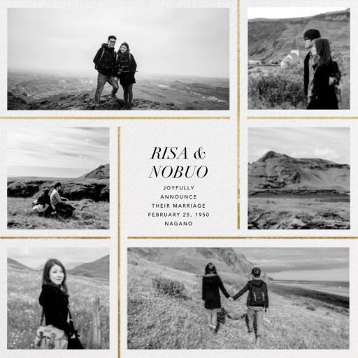 Photo Grid Border - Wedding Announcement by Paperless Post